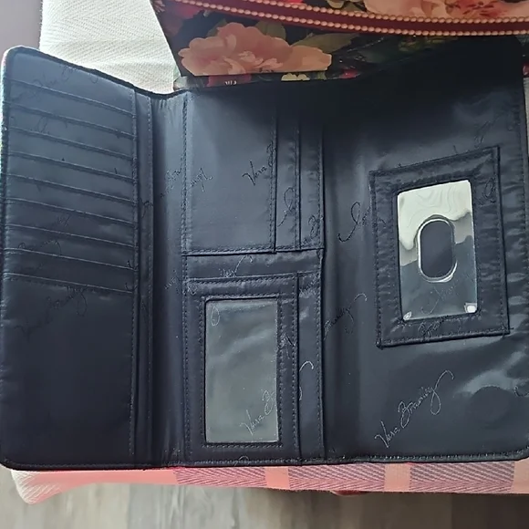 Vera Bradley Pink and Blue Floral Wallet - Picture 4 of 5